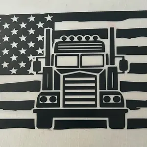 Semi truck flag decal
