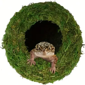Artificial Moss Cave for Snakes, Ball Pythons, Bearded Dragons, Leopard Geckos, Reptile Habitat Accessories, Pet Supplies