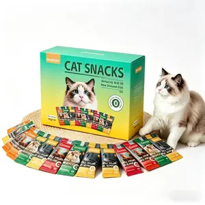 Zhuaizhuaiqi Lick Treats for Cats – 3 flavors, 10 packs each, 30g per pack, no harmful ingredients.