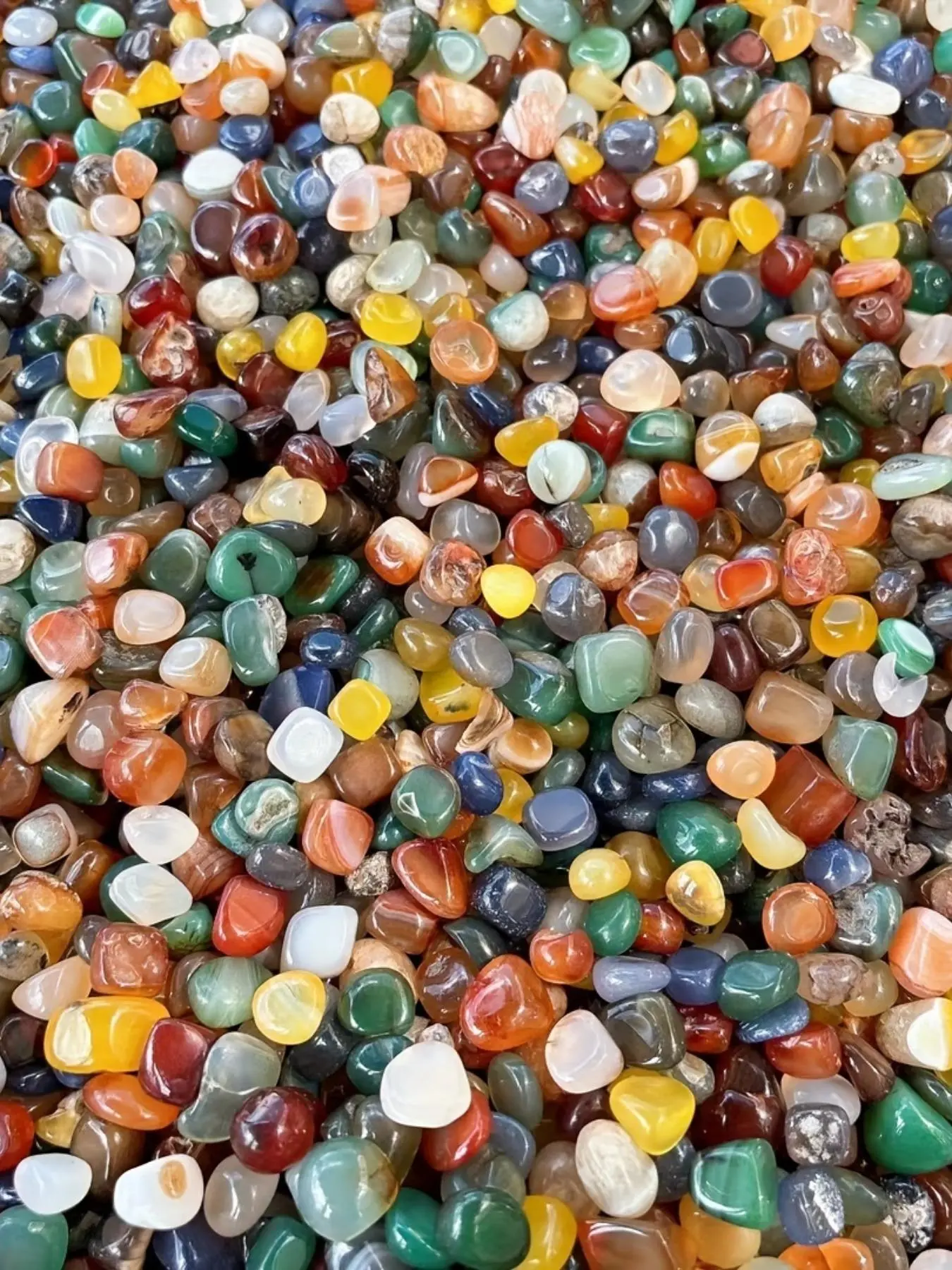 1pc 0.8-1.2cm100g natural multicolored agate stone, decorative crystal pebbles, aquarium gravel sea glass rock sand for fish turtle tank/air plant decoration, Fish Tank Decorations
