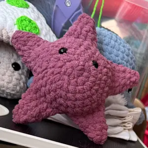 Handmade Crochet Starfish Plush | Coastal Decor | Soft Ocean Stuffie | Beach Nursery Gift