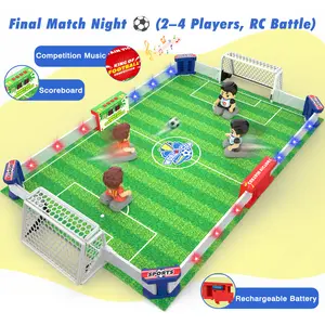 RC Soccer Table Game for Kids,1–4 Player Interactive Foosball Board Game with LED Lights,Sound Effects,Rechargeable Party Game for Family, Kids & Adults#Summervibes