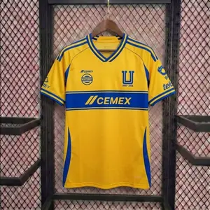 [Sale] - Tigres UANL 2025-26 Home Soccer Jersey - Full Print Logo