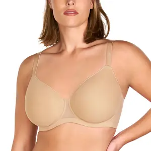 HSIA Women's Minimalist Basic Underwire Bra, AirMesh Honeycomb-Cup, Full Coverage Mesh, Lightly Lined, Plus Size, Adjustable Straps, T-Shirt Bra Everyday Tshirt Bra