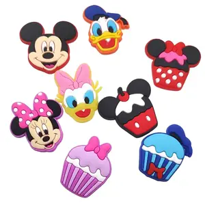 Disney Mickey and Minnie Mouse Shoe Decals Pack of 8 for Kids & Adults Easy Application Footwear Decor
