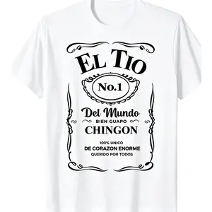 El Tio No.1 World T-Shirt, high-quality print, soft and comfortable, simple and practical, made in the USA, crew neck