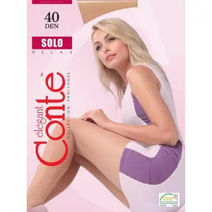Conte Solo 40 Den Classic Women's Tights with Reinforced Shorts & Elastic Seam for Comfortable Everyday Wear 8С-38СП