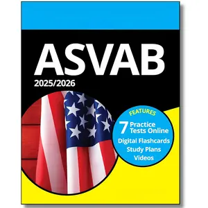 2025/2026 ASVAB For Dummies: Book + 7 Practice Tests, Flashcards, and Videos Online Lectures, 14th Edition - paperback edition book