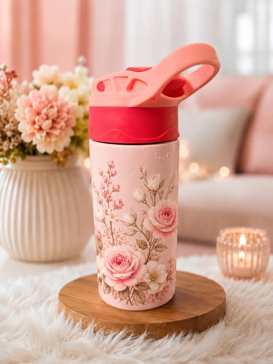 Personalized 12oz  with Handle – Custom Name & Photo – Stainless Steel Insulated Tumbler