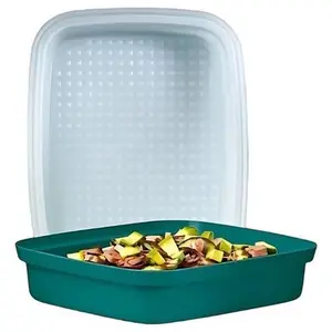 Season Serve Dark Teal Color Large Marinade Container with Lid