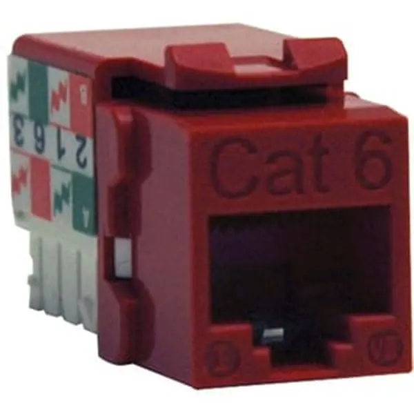 Tripp Lite N238-001-Rd Keystone Jack - 110-Style Punch Down for Cat6, Cat5E Networks