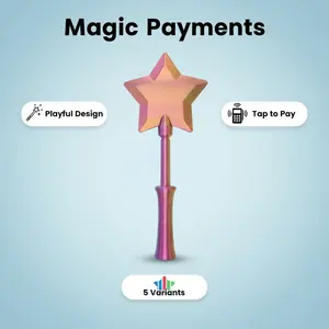 3D Printed Magic Wand Starlight Magic Stick Contactless Payment Holder Cute Fashion Portable Daily Commute Use