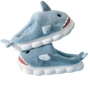 Shark Stuffed Animal Plush Slippers, Cute Memory Foam Slippers for Women, Cotton Slippers Men, Bringing Comfort and Fun to Your Feet! Footwear Girl Walking Shoes Soft Flipflop Slide Active Slide Active
