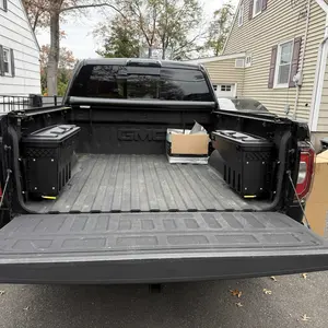 VEVOR Truck Bed Storage Box,  Lockable Swing Case with Password Padlock, 6.6 Gal/25 L ABS Wheel Well Tool Box, Waterproof and Durable, Compatible with Ford F-150 2015-2021, Passenger Side