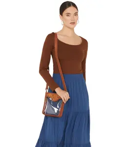 Shyanne Women's Women'S Zoie Sunflower Tooled Crossbody Stadium Bag - Sasu25hb3-Bn