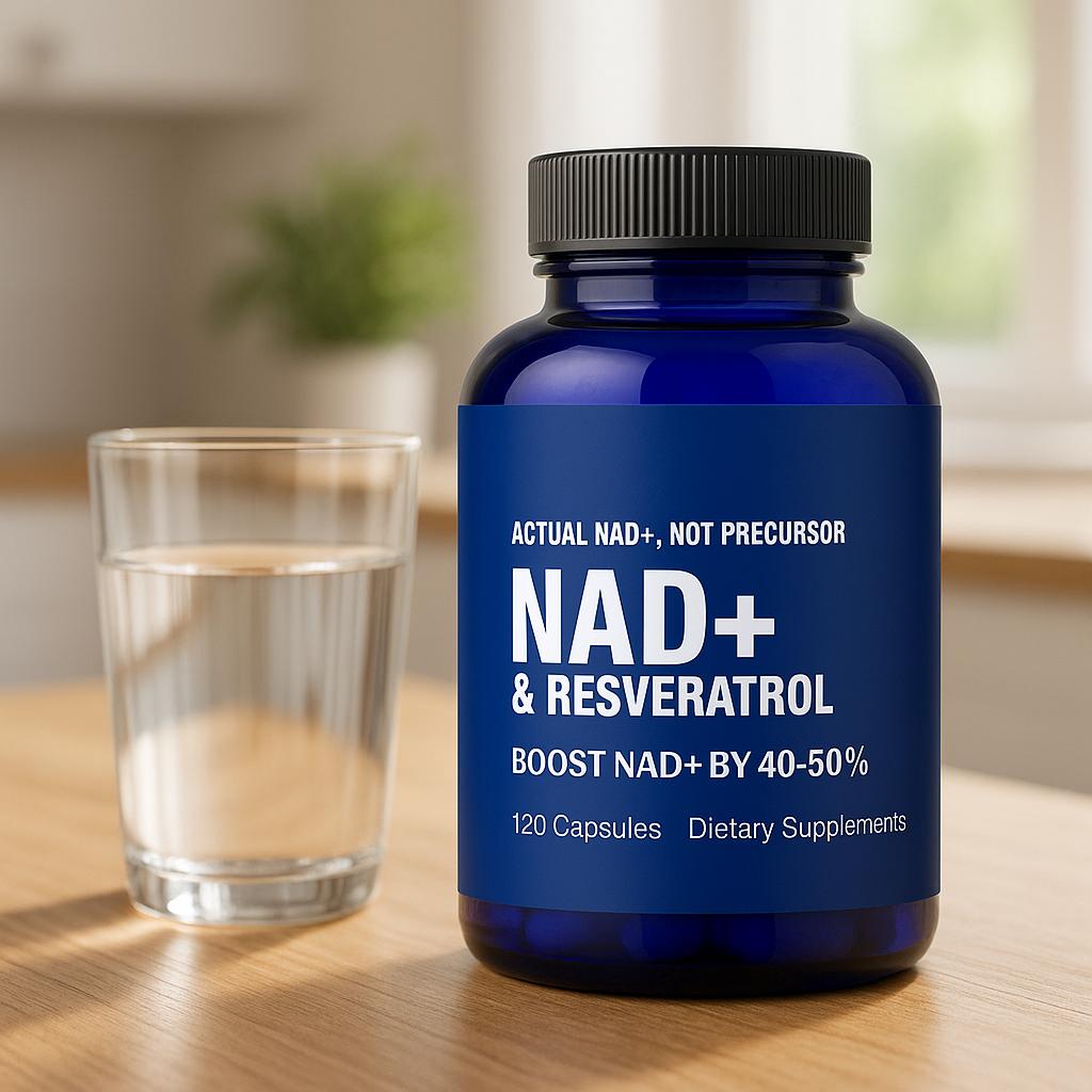 NAD+ & Resveratrol Supplement Boost NAD+ by 40-50%