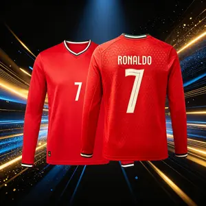 2026 Portugal Home And Away 7# Cristiano Ronaldo Short And Long Sleeve Soccer Jersey Fans Version Breathable