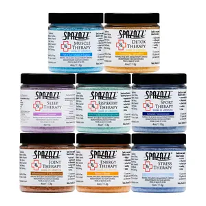 Aromatherapy Bath Soak Sampler Set by Spazazz – 8 Scents for Stress,  Sleep, Muscle & Detox Relief | Magnesium Bath Salts