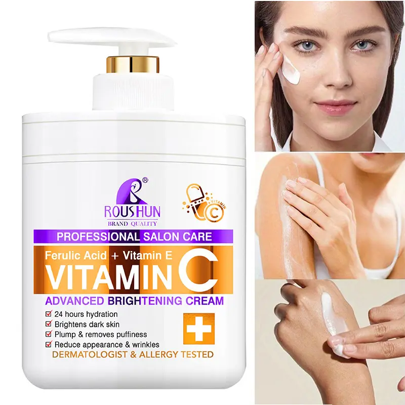 1000ml VC Body Care Cream large capacity household body cream Hydrating Body Cream leaves fragrance, refreshing, moisturizing and non greasy Non Sticky Moisturizing Body Moisturizer