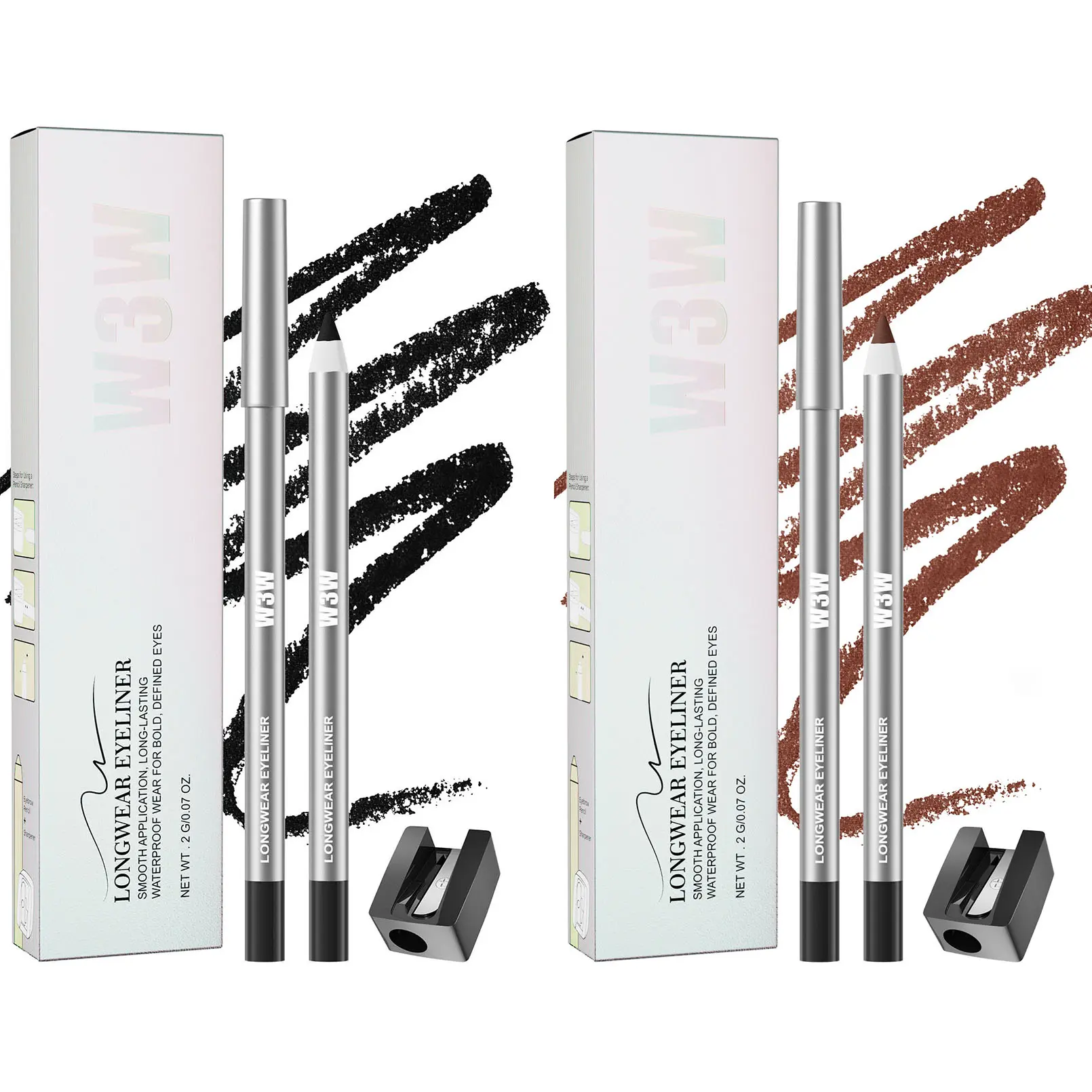 Waterproof Gel Eyeliner Pencil with Smooth Creamy Glide Texture, Smudge Resistant Eye Liner for Inner and Outer Eyelid Definition, Precision Winged Eye Makeup for Daily and Night Looks.