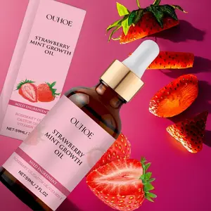 Strawberry Mint Hair Oil, 1/5pcs Nourishing Hair Care Serum, Lightweight and Non-greasy Hair Care Oil, Hair Care Product for Women & Men, Haircare