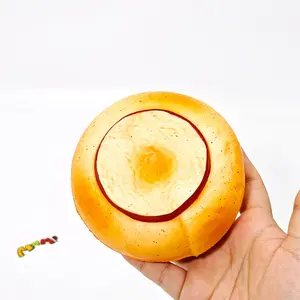 MHM Squishy Series Apple Bread Sticky Soft Slow-Bouncing Stress-Relieving Simulated Food Creative Adult