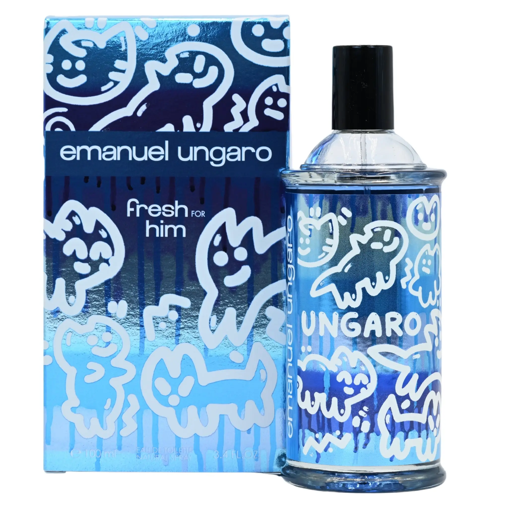 Emanuel Ungaro For Him Eau de Toilette, Woody Men's Cologne with Fresh Ginger, Patchouli & Violet Leaves, Your Signature Scent for Smelling Good, 3.4 fl oz, Male Wear, Floral, Grapefruit, 3 To 3.9 Fl Oz
