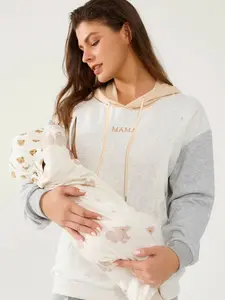 Giftifymama Colorblock Nursing Hoodie with Pocket Breastfeeding Maternity Sweatshirt with Zipper for Postpartum Nursing TikTokShopJumpstartSale Mother’s Day gift