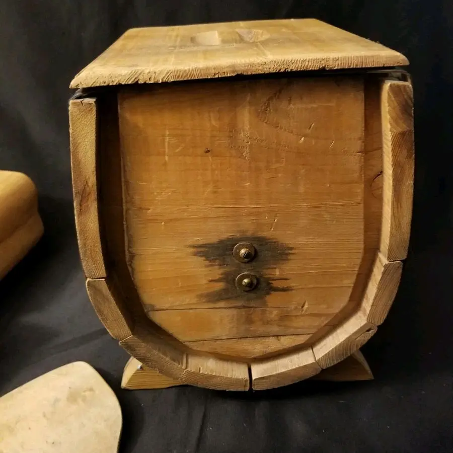 Antique Collectible Barrel Hand Crank Butter Churn Wooden, Molds Germany Vtg
