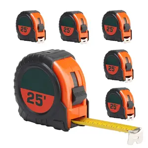 Tape Measure 25 ft, 6 Pack Bulk Easy Read Measuring Tape Retractable with Fractions 1/8, Measurement Tape 25-Foot by 1-Inch