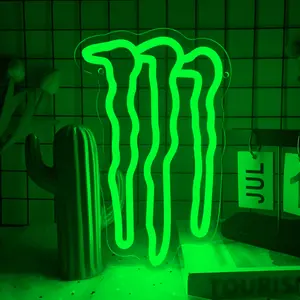 Monster Energy Drink Led Neon Lights for Bedroom Led Business Signs Suitable for Bedroom Man Cave Christmas Best Gift