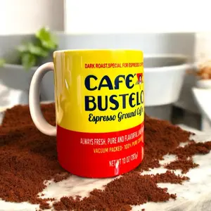 Café Bustelo Coffee Mug: Latin Ceramic Cup Brazil Colombia, Funny Latino Novelty Gift Café Bustelo Coffee Mug: Latin Ceramic Cup Brazil Colombia, Funny Latino Novelty Gift