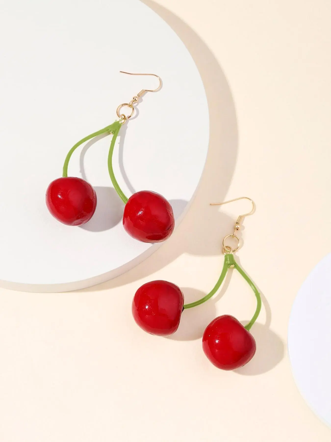 Cherry Design Dangle Earrings, Dangling Earrings, Cute Fruit Veggie Earrings for Women, Fashion Jewelry for Party, Daily Clothing Decor, Trendy All-match & Exquisite Jewelry for Gift