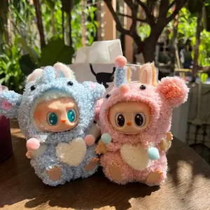 （cloth only）Labubu Accessory clothes the monster keychain Costume Suit , Fashion Accessories, Labubu style Doll Clothes, Detachable Outfit Parts, Doll Wardrobe DIY Decor Labubu Outfit Costume Set with Accessories Animal Pretend Clothes for Labubu