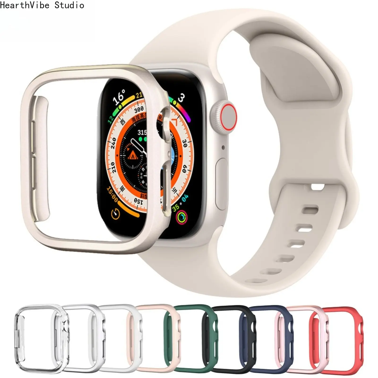 Matte Open-Frame iWatch Protective Case - Transparent Hollow Shell Cover, Compatible with Series 10, Sports & Outdoor Tech Accessory, Wearable Accessories for Protection, Tech Accessories