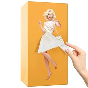 Innovative Tissue Boxes Holder, Tissue Box Cover Holder, Cute Desktop Decoration, A Funny Vintage Lady Up Dress Design for Facial Fly-skirt Tissues, Napkins, Office Countertops Living Room,Bedroom Rectangular Decor Organiser tissuebox cover