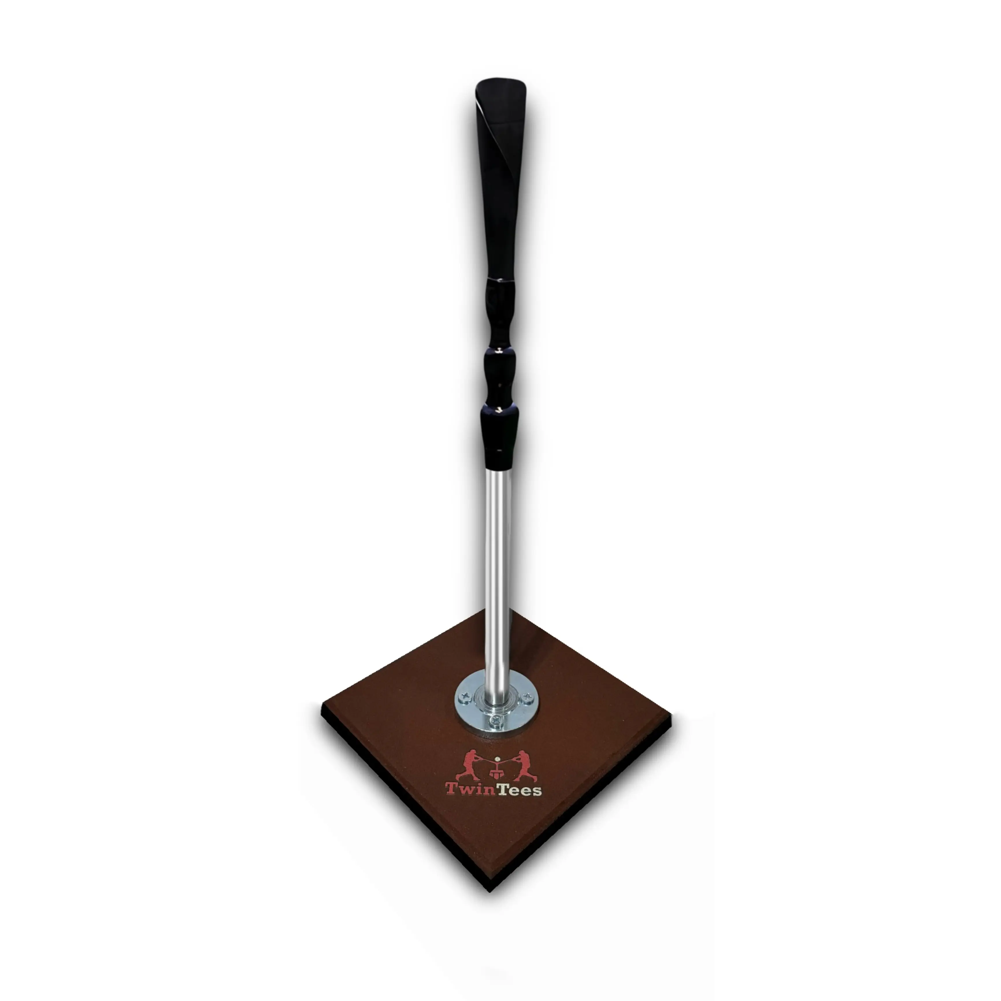 TwinTee Heavy Duty Batting Tee - Doesn't Slide or Fall - Largest Adjustable Height - Baseball and Softball Training Equipment