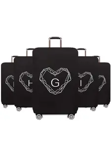 Letter Pattern Luggage Cover, Travel Luggage Protective Cover, Suitcase Case, Travel Accessories for 18-28 Inch Suitcase
