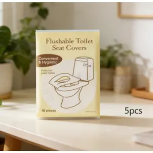 Disposable toilet seat covers, Toilet Seat Protector, individually packaged portable bathroom protective pads, suitable for travel, hotels and camping, essential hygienic disposable bathroom supplies, convenient size for travel, easy-to-use packaging