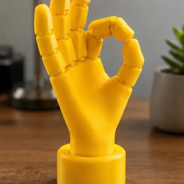 3D Printed Articulated Hand Pose Model | Desk Decor & Drawing Reference toy stress- relief office