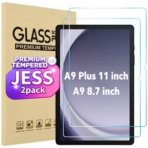 JESS 2 Pack Screen Protector for Galaxy Tab A9 8.7 inch/ A9 Plus 11 Inch 2023, HD Tempered Glass 9H Film Guard for 11" Tab A9+ 5G Tablet (SM-X210/X216/X218)