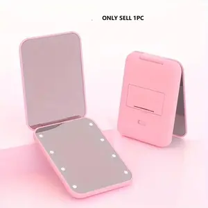 LED Mini Makeup Mirror, Lighted Makeup Mirror, 1x/3x Magnification LED Compact Travel Mirror, Folding Makeup Mirror, Dual-Sided Foldable Handheld Wallet Mirror, Travel Hand Mirrors, Best Gift for Girls