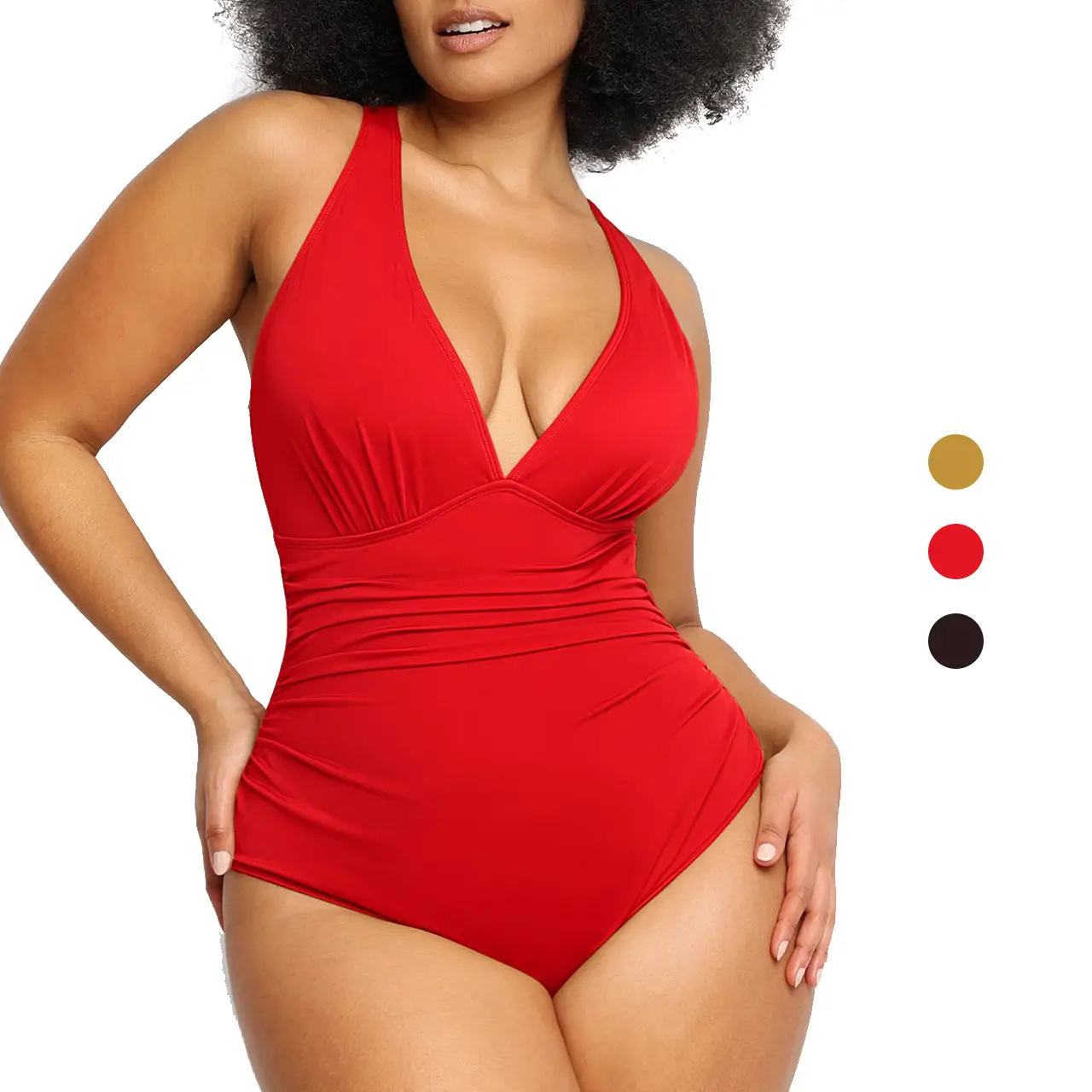 Smart Sculpt Plunge Cutout Swimsuit Shapellx