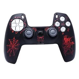 Ps5 Spider Web Handle Grip Cover, Anti-Slip Silicone Wireless Controller Skin Protector, Controller Accessories, Gaming Accessories, Protection, Compatible with Ps5 Dualsense Joystick