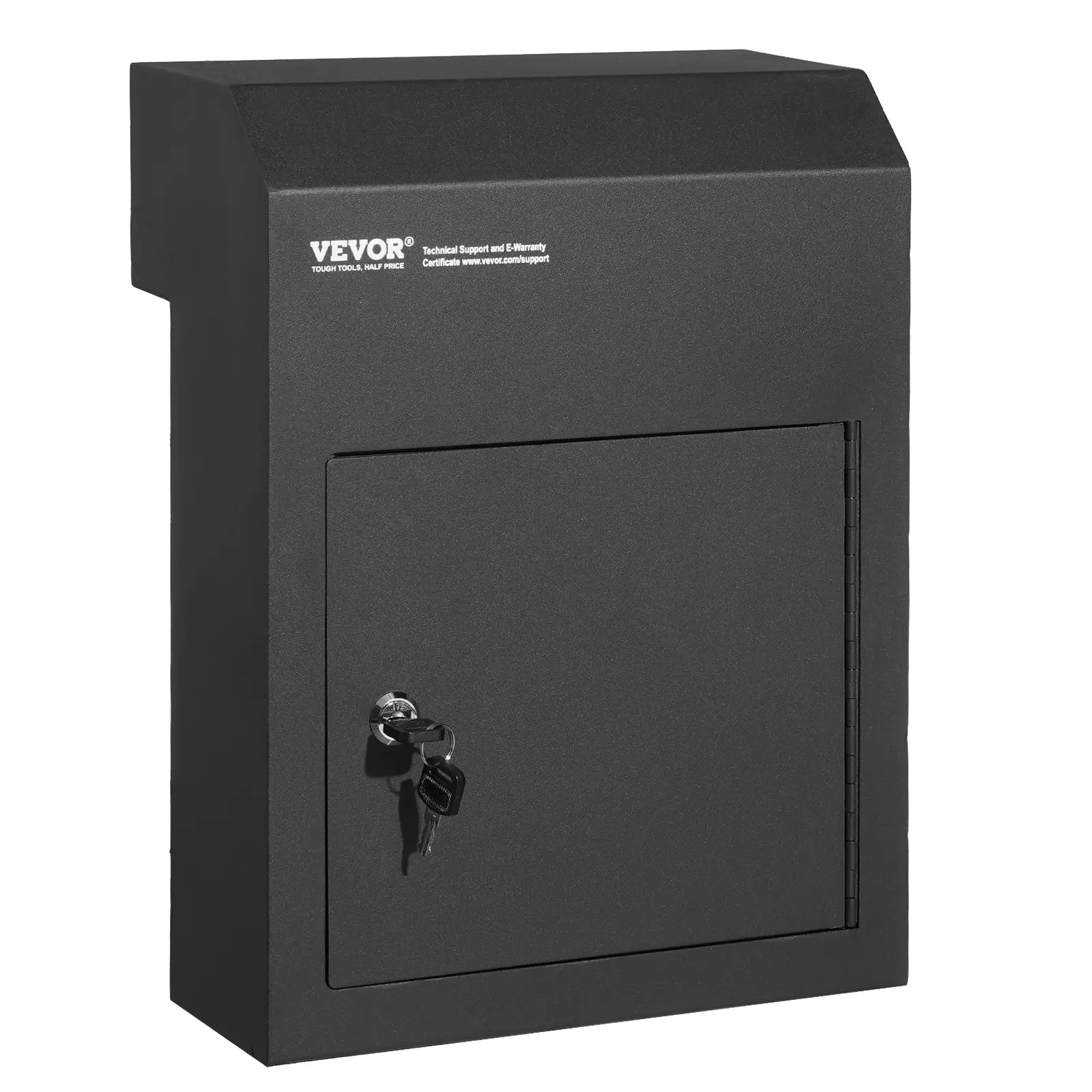 【Summerfinds】VEVOR Heavy-Duty Metal Through-The-Door Key Drop Box, 1.8" Mechanical Key Lock, 12x6x16" Size, 0.51 Cu Ft Anti-Theft Safe Box for Home Office, Schools Home Improvement Mailbox, Mechanical Safe Box
