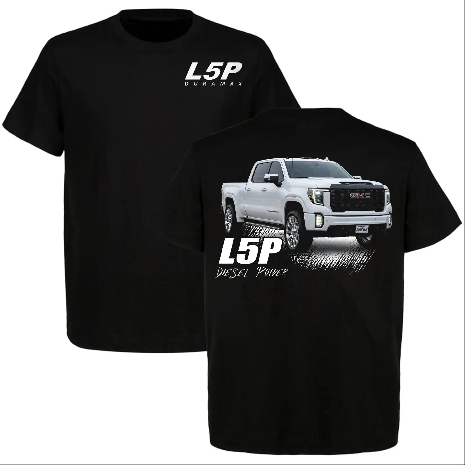 L5P Duramax Diesel Truck Shirt, GMC Sierra HD Pickup Tee, Duramax Diesel Power Graphic T-Shirt for Men, Trucker Lover Gift USA