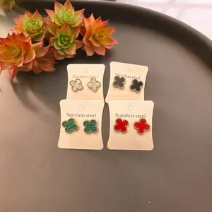 Kaitlin Flower Clover Earrings