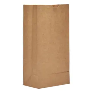 Gen BAGGK8500 Beige Grocery Paper Shopping Bags, 6.13x4.17x12.44 in, 8 lbs Weight, 35 lbs Capacity, 500-Count Functional Bags, Bag Shopping Bags