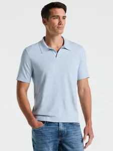 Tech Knit Open Collar Sweater Polo