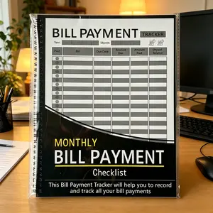 48-Month Financial Planner Folder - Monthly Budget & Bill Payment Tracker, Durable Expenditure Record Book for Home & Office Family Budget Management
